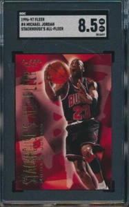 Fleer Basketball #4 1997 Michael Jordan Stackhouse All Fleer SGC 8,5 p03446 - Imagen 1 de 2