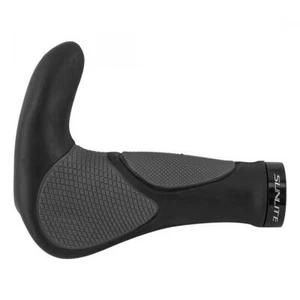 BIKE BICYCLE GRIPS ERGO FORM PLUS 140mm BLACK / GRAY DUAL LOCKING - Picture 1 of 1