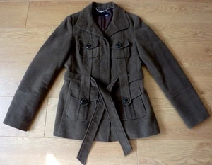 Next Chaqueta Damas 100% Algodón Marrón Trench Coat Talla UK 10 - Imagen 1 de 12