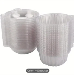 Individual Cupcake Holder, 400pcs Single Cupcake Containers Plastic Clear Dome - Picture 1 of 2