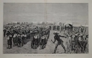 ÁFRICA - LA GUERRA ZULÚ - DEJANDO EL ANTIGUO CAMPAMENTO EN GINGHILOVO.  "THE GRAPHIC"" 1879. - Imagen 1 de 1