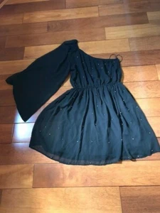 New Look black Neck 1 Sleeve Off Shoulder Summer and Party Shirt Top - Picture 1 of 5