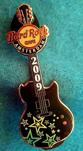 AMSTERDAM SAMPLE PROTOTYPE MARCH ON STAGE 2009 BLACK GUITAR Hard Rock Cafe PIN - Picture 1 of 1