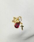 Vintage Guardian Angel Pin/Hat/Tie Tack With A Dangle Cross