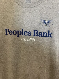 Vintage 90s USA Peoples Bank XL Single Stitch T-Shirt - Bild 1 von 5