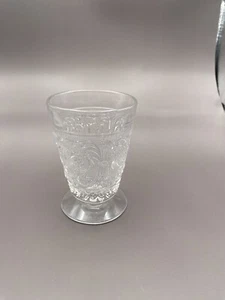 Vintage Klar Weizen Gänseblümchen Punkte Glas Muster Schnaps Saft Bar Eierbecher - Bild 1 von 6