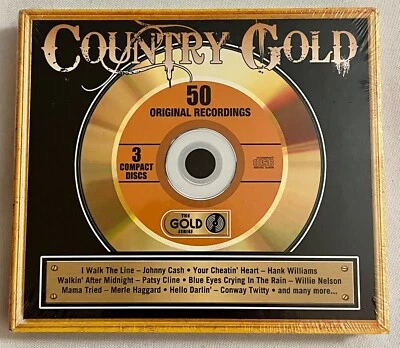 Country Gold 50 Original Recordings 3 CDs Compact Discs The Gold Series NEW - Image 1 of 2