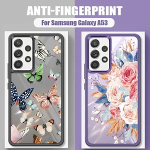 For Samsung S22 Ultra S23 A53 A54 Clear  Flower Shockproof Silicone Case Cover - Picture 1 of 17
