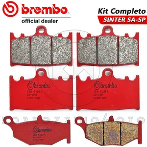 KIT PASTIGLIE FRENO BREMBO ANTERIORI+SP POSTERIORI per SUZUKI GSR 600 2006 2007 - Foto 1 di 2