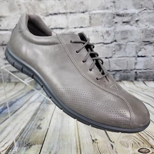 Ecco Babette Tie Women's Shoes Casual Walking Gray Leather Size EU 41 US 10-10.5 - Picture 1 of 8