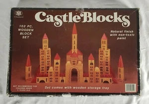 Vintage Chadwick Castle Blocks 102pc Wooden Block Set - COMPLETE - Picture 1 of 4