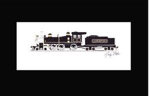 Clinchfield 4-6-0 #1 11"x17"" estampado enmarañado firmado por Andy Fletcher - Imagen 1 de 1