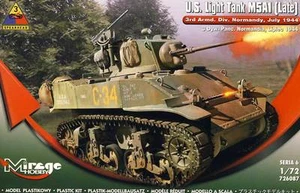 Mirage U.S. Light Tank M5A1 Late 1944 Normandy 1:72 Model Kit NEW Tank - Picture 1 of 1