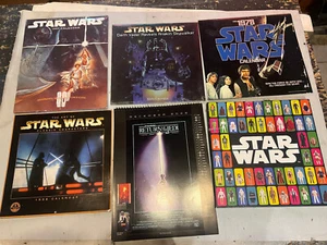 Star Wars Calander lot of 6  1978 and new some MIP great art to frame !  325 - Picture 1 of 14