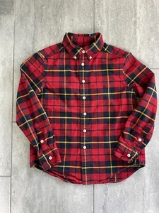 Ralph Lauren rot gelb marine kariert Button Down Hemd Jungen Kinder Größe Small adrett - Bild 1 von 6