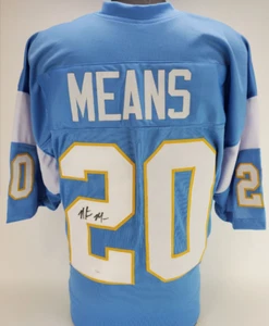 NATRONE MEANS Signed San Diego Charger Custom Jersey (JSA Basic COA) - Picture 1 of 5