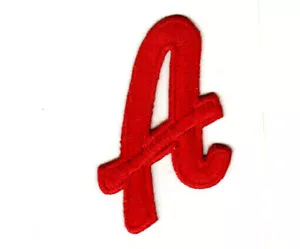 Gestickter Aufnäher zum Aufbügeln Rote Schrift 2" Buchstabe "A" - Bild 1 von 1