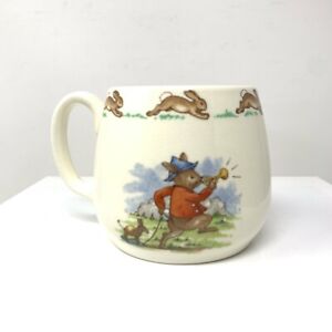 Royal Doulton Mug Cup Bunnykins Rabbits Trumpet March Games Mug Vintage Read