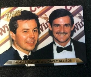 1993 Action Packed PROMO PROTOTYPE Alan Kulwicki Davey Allison 24 Kt Gold AK/DA - Picture 1 of 2