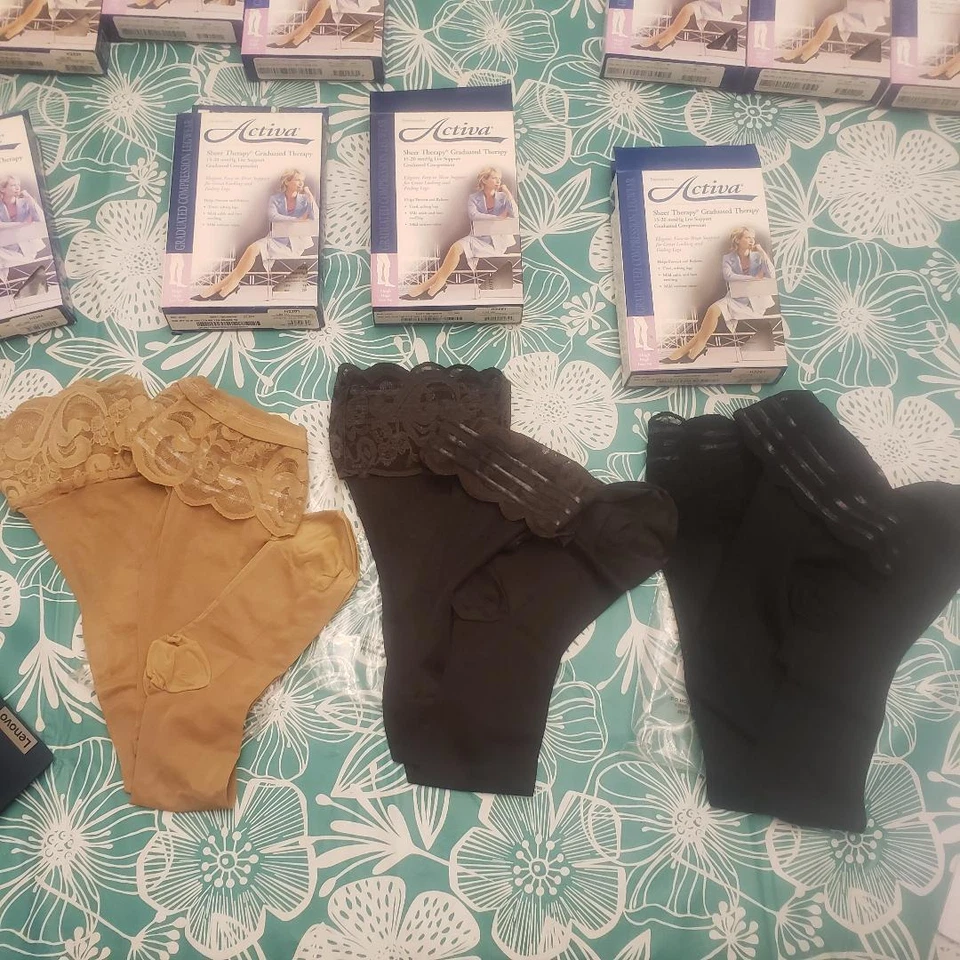 Medias de compresión Activa Sheer Therapy Lace TB 15-20 MUSLO talla A-Q y color Foto 1 de 4