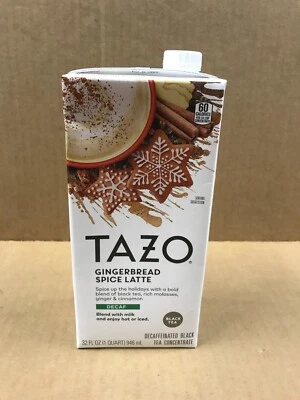 Novo Tazo Decaf Gingerbread Spice Latte, 32 Fl. Onças - Imagem 1 de 4
