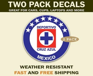 Cruz Azul Stickers – “La Máquina” Vinyl Decal Set, Mexican Football Club, 2 Pack - Picture 1 of 2