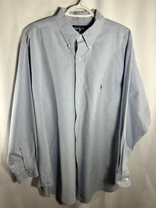 Polo Ralph Lauren Oxford Hemd mit Knopfleiste Herren Größe 17,5 34 100% Baumwolle Blau - Bild 1 von 14
