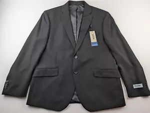 NEW Kenneth Cole Techni Cole Ready Flex Suit Jacket Men 44 Black 2-Button Front - Picture 1 of 11