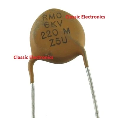 批量 RMC 220pF 6KV 6000 伏陶瓷环氧树脂浸泡电容器 美国卖家 — 第 1/4 张图片