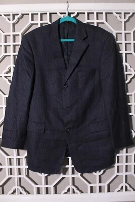 Abrigo deportivo Joseph & Feiss Blazer para hombre 42R azul negro pata de gallo 100 % lana de cordero Foto 1 de 4