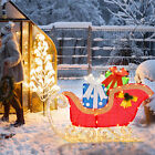 4 Ft Pre-lit Christmas Sleigh Festive Holiday 2d Outdoor Decoration W/94 Lights