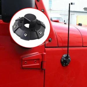 For Jeep Wrangler JK JL JLU 2007-2022 Radio Antenna Base Cover Trim Screw Set - Picture 1 of 10
