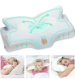 Cervical Memory Foam Kissen für Nackenschmerzen Orthopädisches Nackenkissen für Schulter - Bild 1 von 9