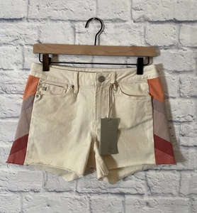 Dear John Gigi mehrfarbige Jeansshorts mit hohem Bund Größe 27 neu mit Etikett - Bild 1 von 7