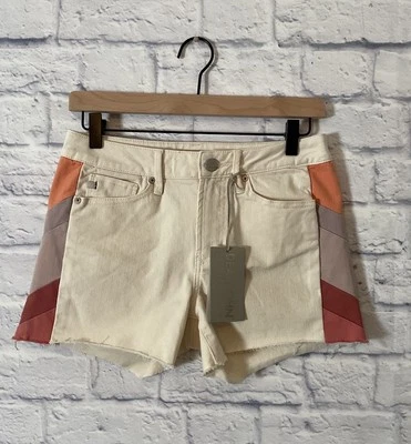 Dear John Gigi Multicolor High Rise Jean Shorts Size 27 NWT - Image 1 of 4