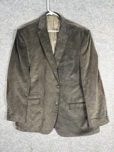 CHAPS Dark Brown Corduroy sport blazer jacket Striped lined men’s size 54 - Picture 1 of 10