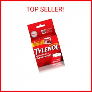 Tylenol Extra Strength 500 mg Acetaminophen Caplets, Pain Reliever & Fever Reduc - Picture 1 of 2