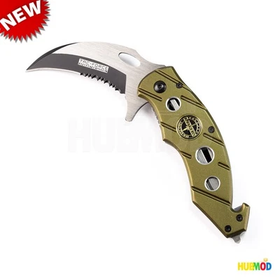 7.5" TAC-FORCE Rangers Karambit Rescue Folding Pocket Knife Spring Assisted - Image 1 of 4