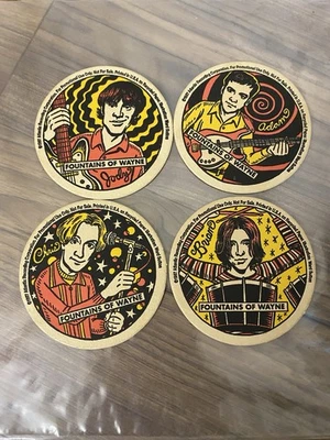 Fountains Of Wayne Promo Coasters VERY RARE All 4 members - Image 1 of 4