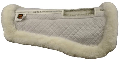 100% Australian Merino Sheepskin Half Saddle Pad with Wither Relief, Quilted ... - Image 1 of 2