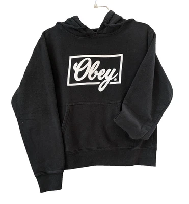 Sudadera con Capucha Obey Propaganda Para Hombres S No89 Pullover Negro Blanco Logo Ropa de Calle Foto 1 de 4