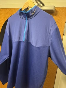 Nike Golf Dri‑Fit Lightweight Blue 1/4‑Zip Pullover Jacket Men’s XXL Loose Fit - Picture 1 of 14