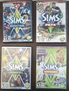The Sims 3 Expansion Lot/ Supernatural, Town Life, Plus Pets & Showtime - Picture 1 of 6