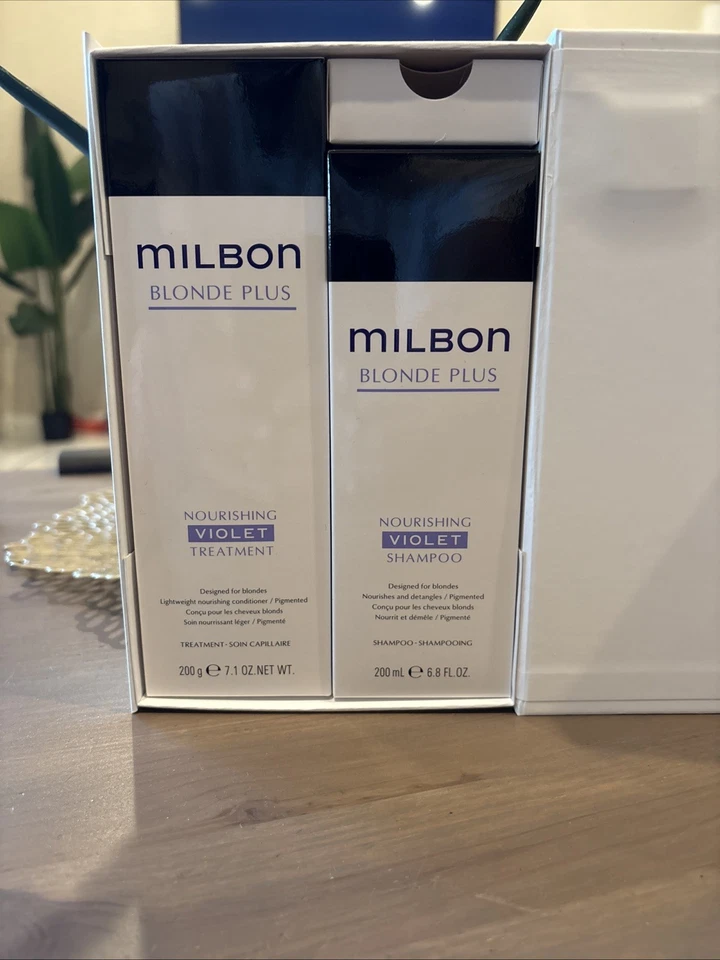 Juego de tratamiento con champú Milbon Blond Plus Foto 1 de 4