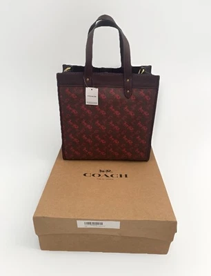 NWT COACH HORSE & CARRIAGE COATED CANVAS OXBLOOD SHOULDER TOTE BAG - 89143 - Image 1 of 4