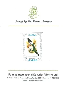 UAE United Arab Emirates Ajman 1971 Birds Flowers Fauna Flora - Rare Proof MNH - Picture 1 of 1