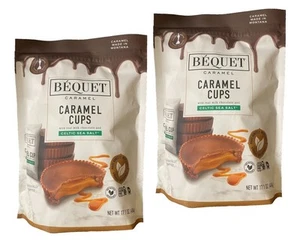 2 Packs Bequet Caramel Cups 17.1 oz with Real Milk Chocolate and Celtic Sea Salt - Foto 1 di 4