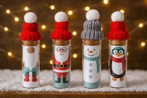 4er Set Geschenkverpackung WINTERFREUNDE für Geldgeschenke Geld Weihnachten - Bild 1 von 12