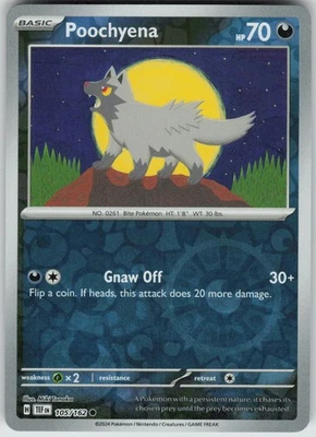 Pokemon Poochyena 105/162 SV05: Temporal Forces Common NM - Image 1 of 2