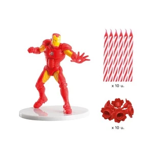 Set Decorazione Avengers per Torta con Candeline più Cake Topper. Marvel Iron Ma - Foto 1 di 1